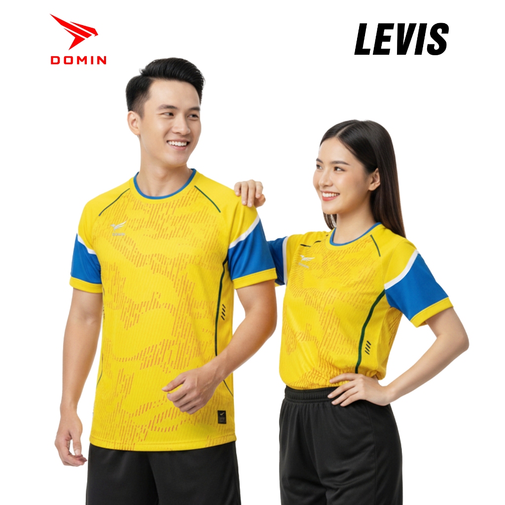 Bộ Áo đá bóng đẹp Levis domin vải thái lan cao cấp diệt thái thấm hút mồ hôi