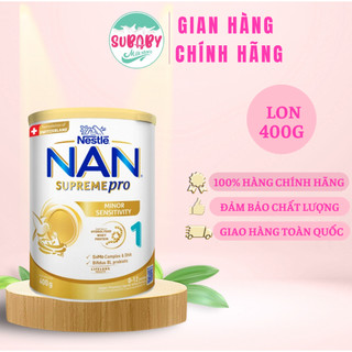 Sữa bột nestlé nan supremepro 1 400g với đạm thủy phân 1 phần, 5hmo & lợi khuẩn