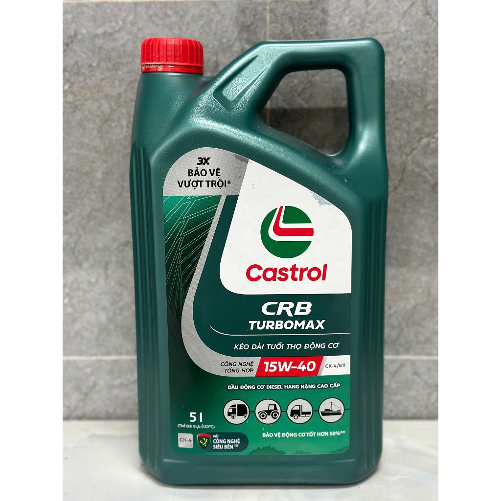 Dầu Nhớt Castrol CRB Turbomax CK-4 15w40 5L - Cam Kết Chính Hãng