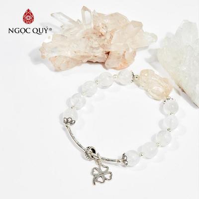 Vòng tay đá Thạch anh tự nhiên phối charm - Mẫu VC0531- Ngọc Quý