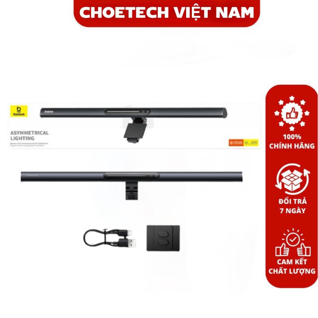 Đèn treo màn hình Baseus i-wok 3 Series Asymmetric Light Source Magnetic Screen Hanging Light