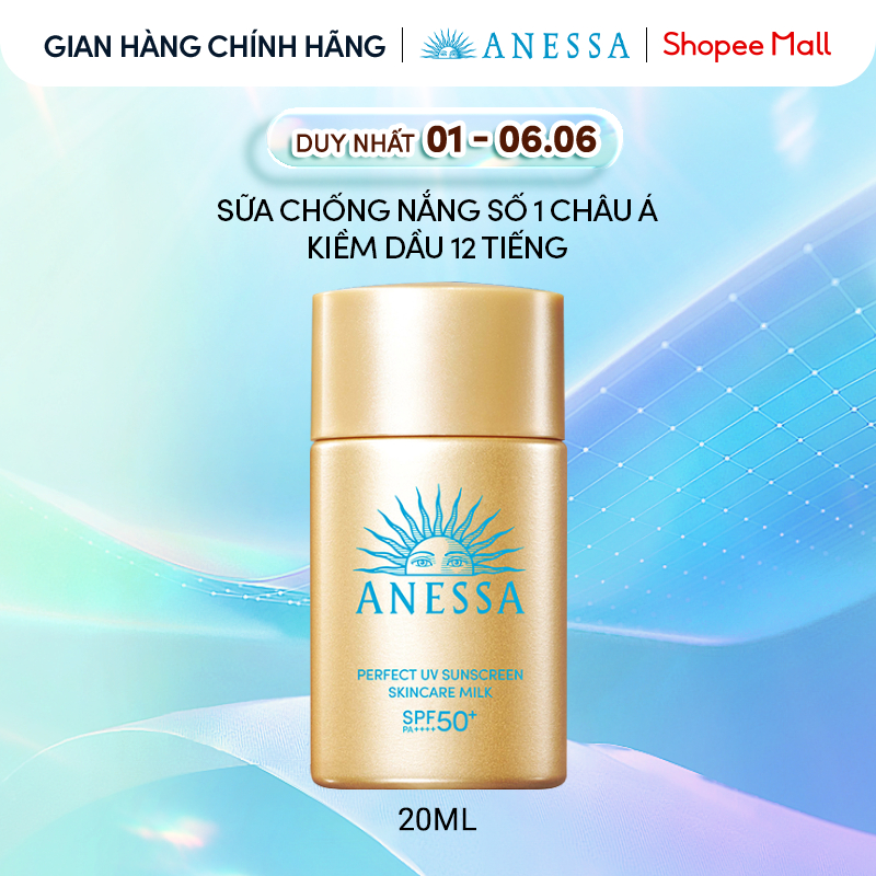 Sữa chống nắng dưỡng da kiềm dầu bảo vệ hoàn hảo Anessa Gold Milk SPF50+ PA++++ 20ml