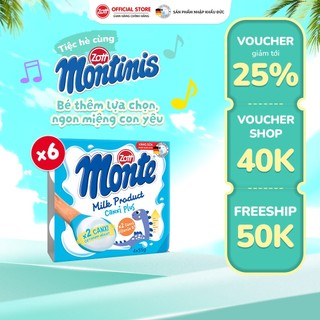 [Giao Hoả Tốc - HCM] COMBO 6 vỉ Váng sữa Zott Monte Canxi Plus nhập Đức (vỉ - 55g x 4 hũ)