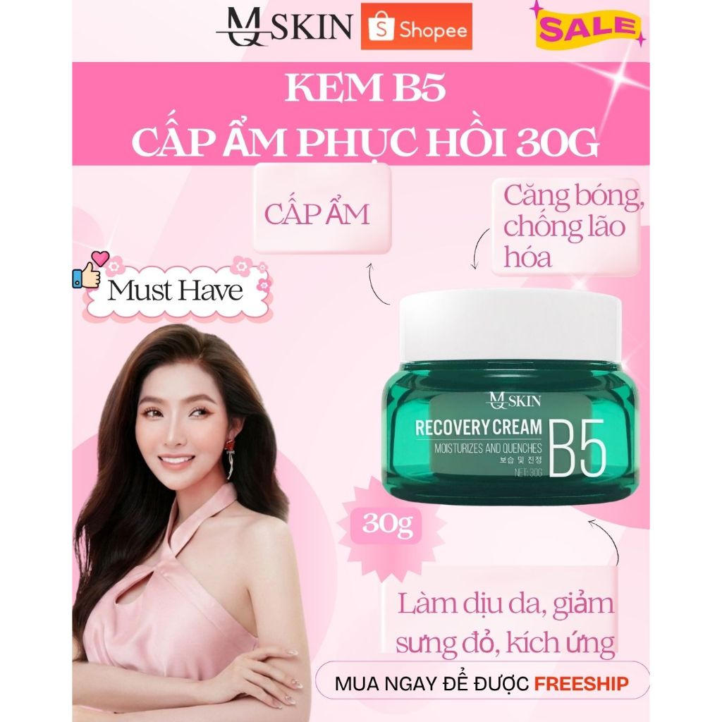 Kem Dưỡng Ẩm Phục Hồi Chống Lão Hóa Da B5 - MQ SKIN Recovery B5 Cream 30gr