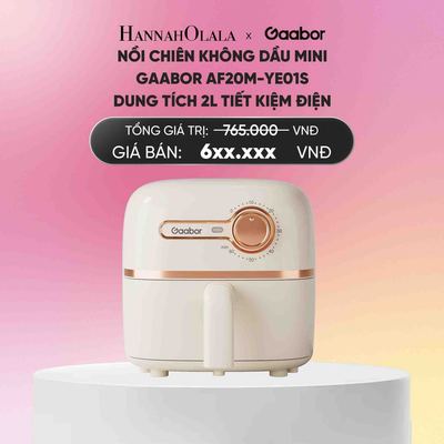 Gaabor Nồi chiên không dầu nhỏ AF20M-YE01S dung tích 2L dùng cho gia đình 2 người tiết kiệm điện