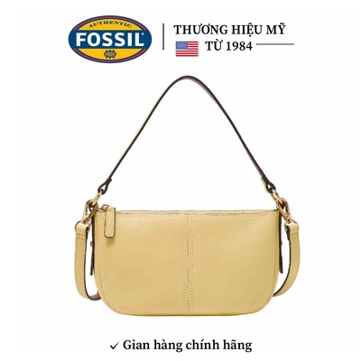 Túi da nữ Fossil JOLIE da thật màu vàng chanh, thoải mái đi làm đi chơi với kích cỡ 21.6 x 6.4 x 11.4 ZB11097746