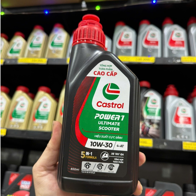Nhớt Castrol Power 1 Ultimate Scooter 10W30 0,8L dành cho xe ga Honda (450009)