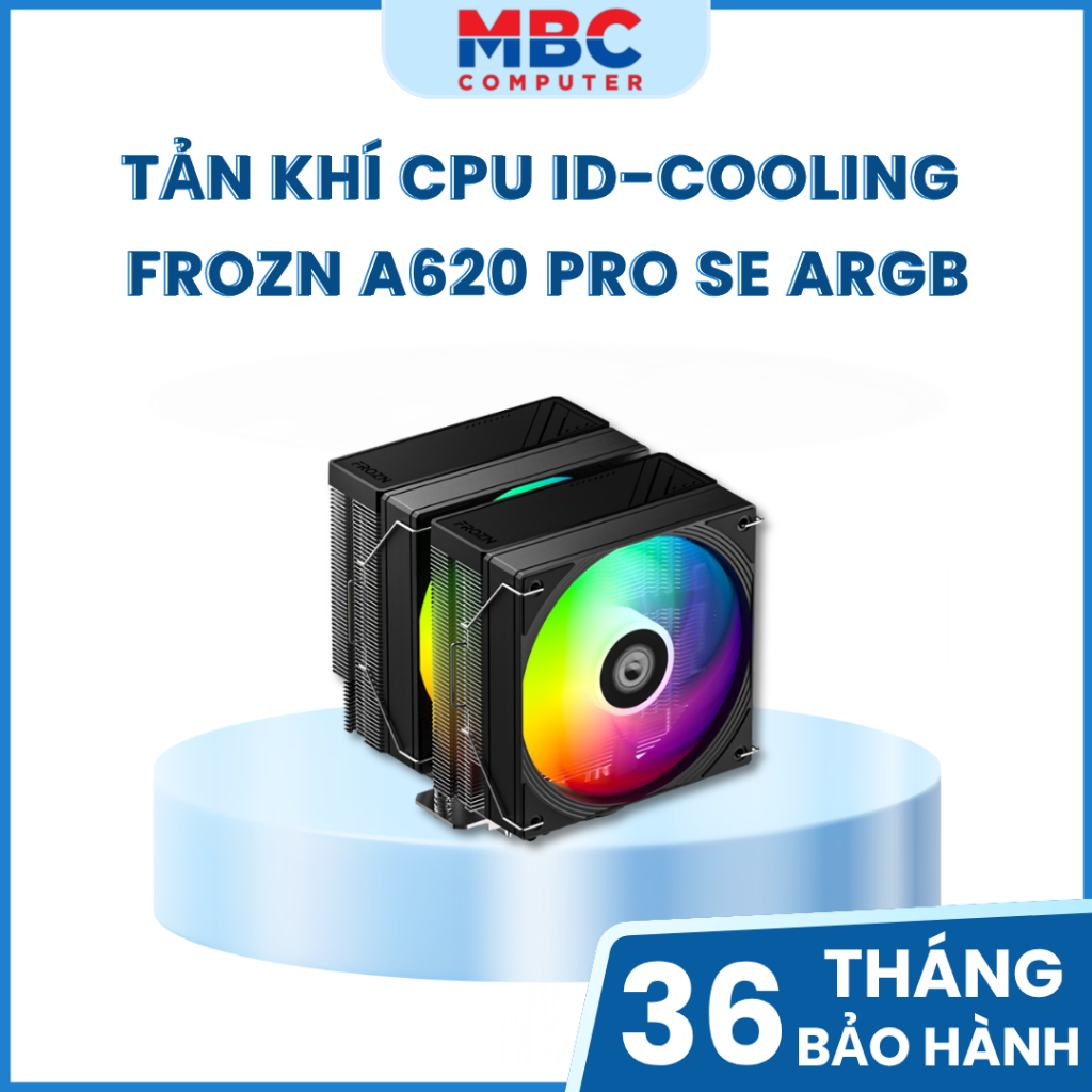 TẢN NHIỆT KHÍ CPU ID-COOLING FROZN A620 PRO SE ARGB (2 fan ARGB - 6 ống đồng) - Bảo hành 36 tháng