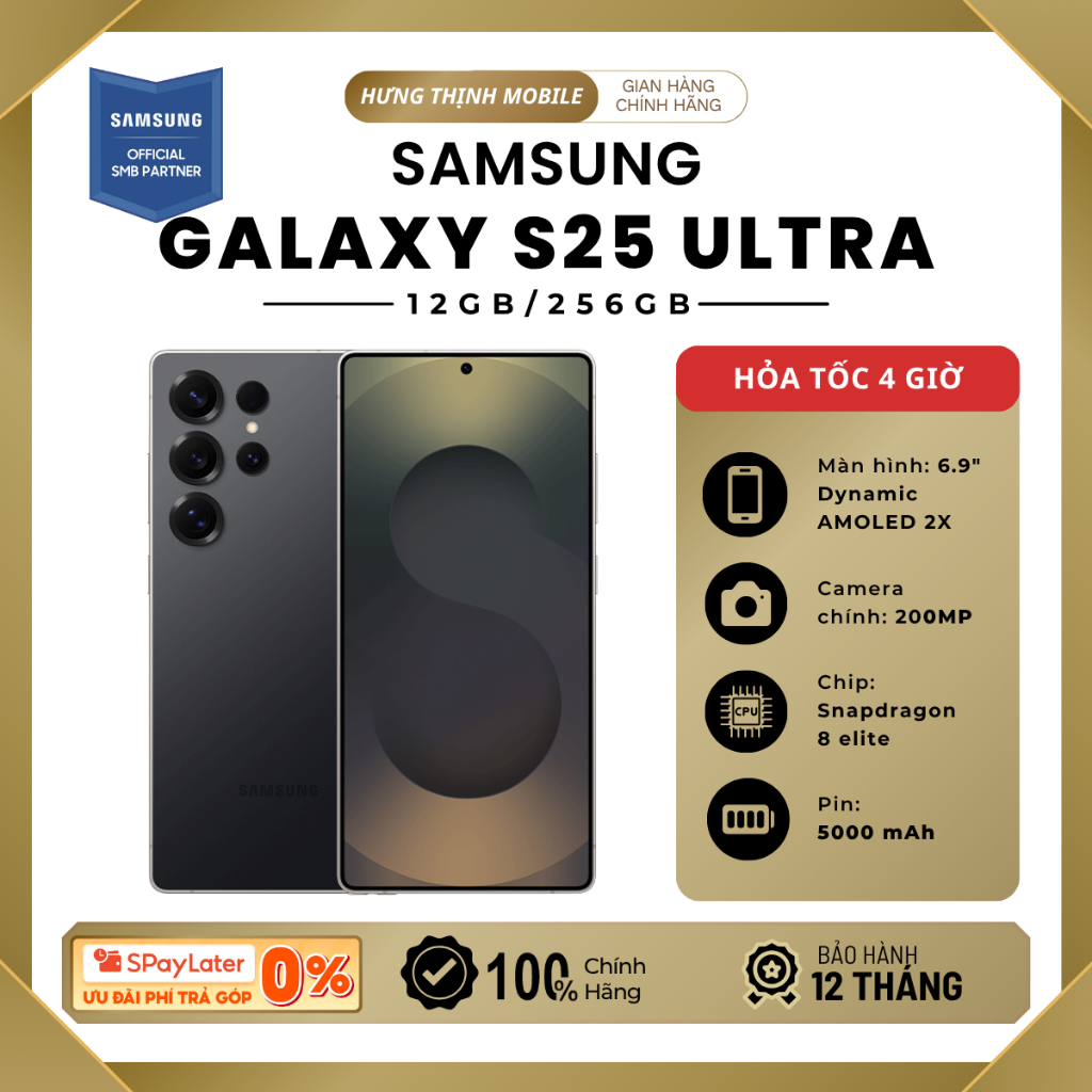 Điện thoại Samsung S25 Ultra 12GB/256GB Chính Hãng Samsung Việt Nam