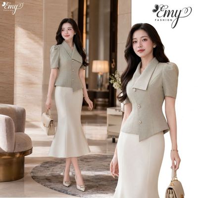[LƯU Ý SẢN PHẨM CHỈ ÁO] Áo Thiết Kế EMY Thời Trang Cao Cấp A4104 Vải Linen Dệt Sang Trọng Thanh Lịch