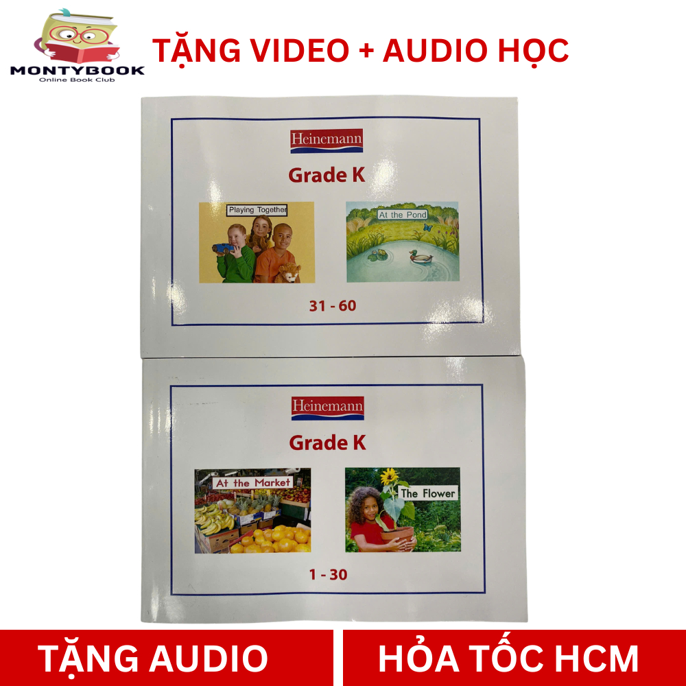 Sách - HEINEMANN GRADE k - 2 cuốn in màu đẹp tặng audio + video