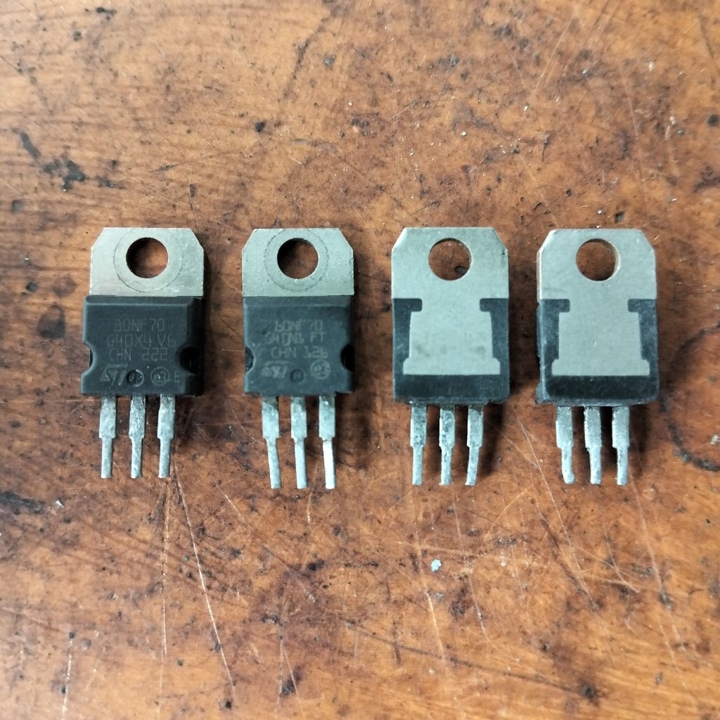 Combo 10 Con Mosfet 80NF70 TO-220 Lưng Đồng Tháo Máy (70V 80A Chuyên Kích, Mạch Công Suất)