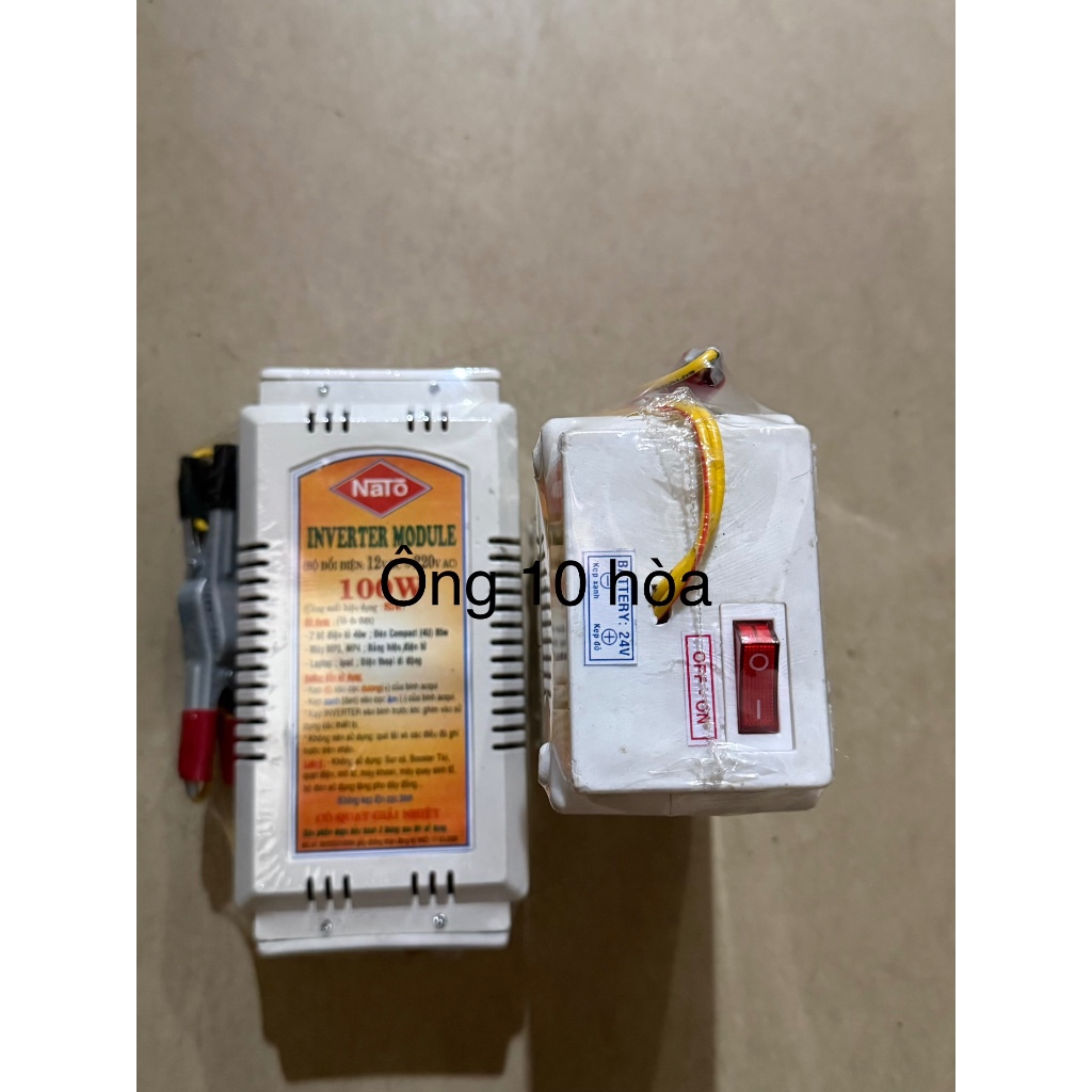 Bộ chuyển đổi điện 12v DC sang 220v AC, 24v DC sang 220v AC,  Inverter 12v sang 220v, 100w NATO