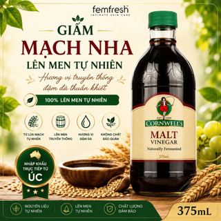 Giấm Mạch Nha Cao Cấp Cornwell's Lên Men Tự Nhiên Nhập khẩu chính hãng từ Úc - 375ml/750ml