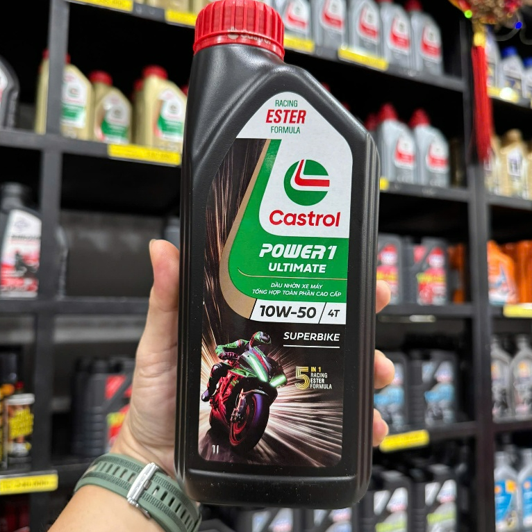 Nhớt Castrol Power 1 Ultimate Superbike 10W50 dành cho các dòng xe số phân khối lớn (450012)