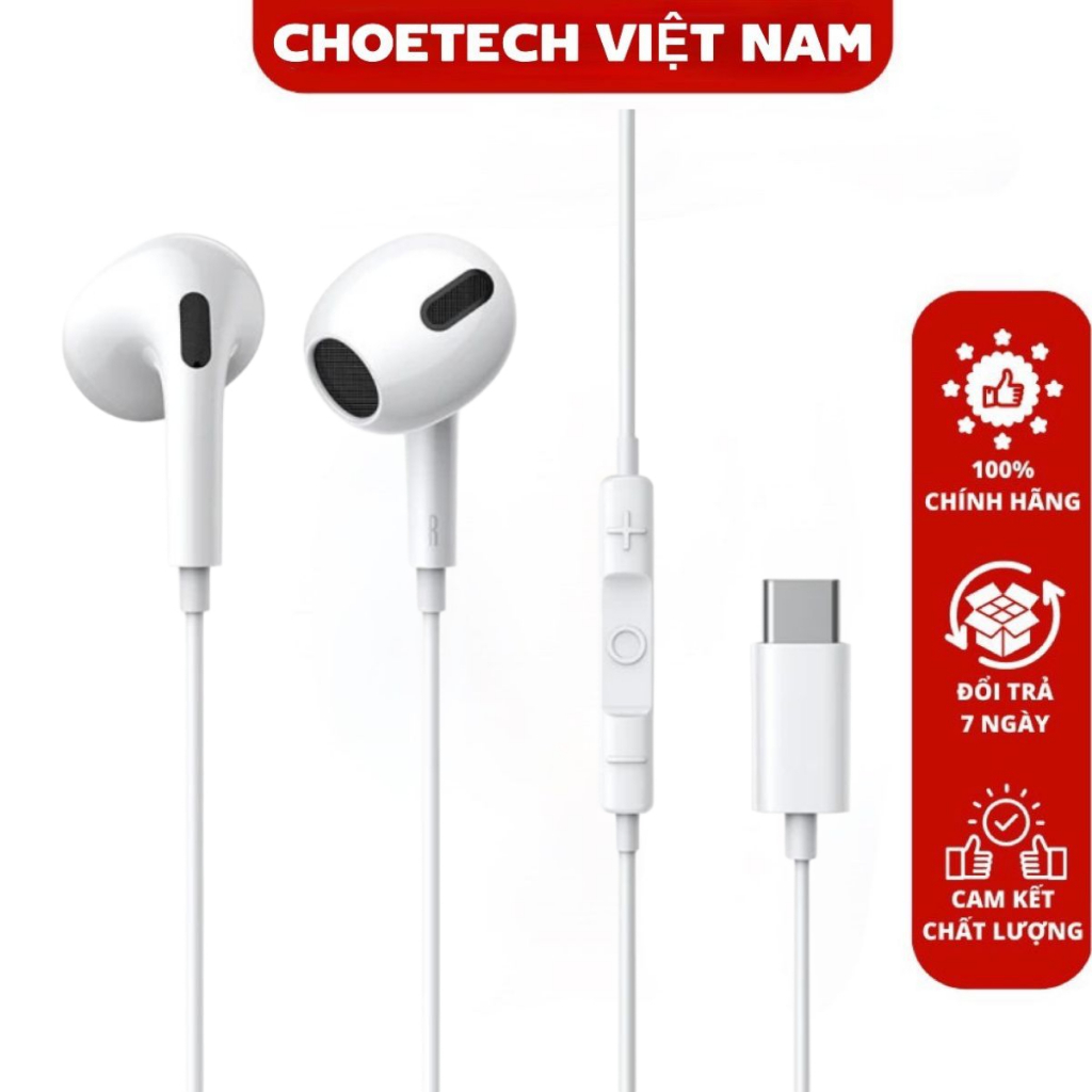 Tai nghe có dây Baseus encok lateral in-ear wired earphone C17 chân type C NGCR010002