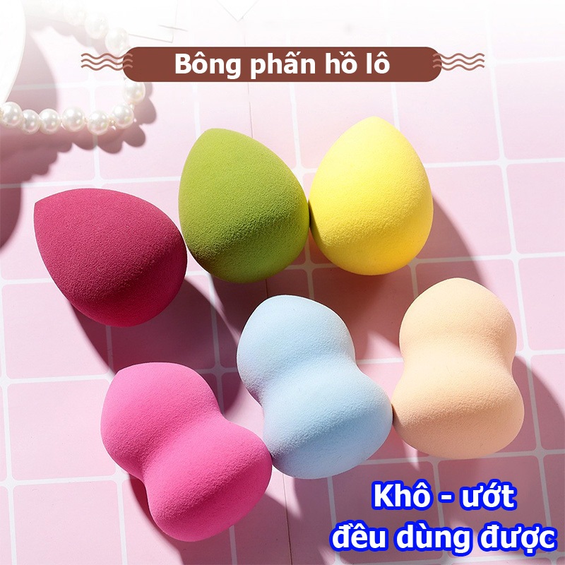 Bông phấn Hồ lô siêu mịn (2 cái)