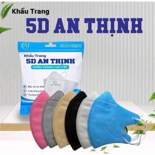 (Mở bán) 200 chiếc KHẨU TRANG 5D AN THỊNH 3 Lớp kháng khuẩn chất lượng cao kháng khuẩn chống tia UV