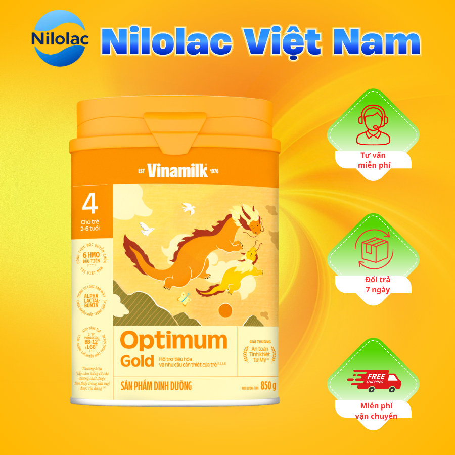 Sữa bột Optimum Gold 4+ / 1 LON 850 G