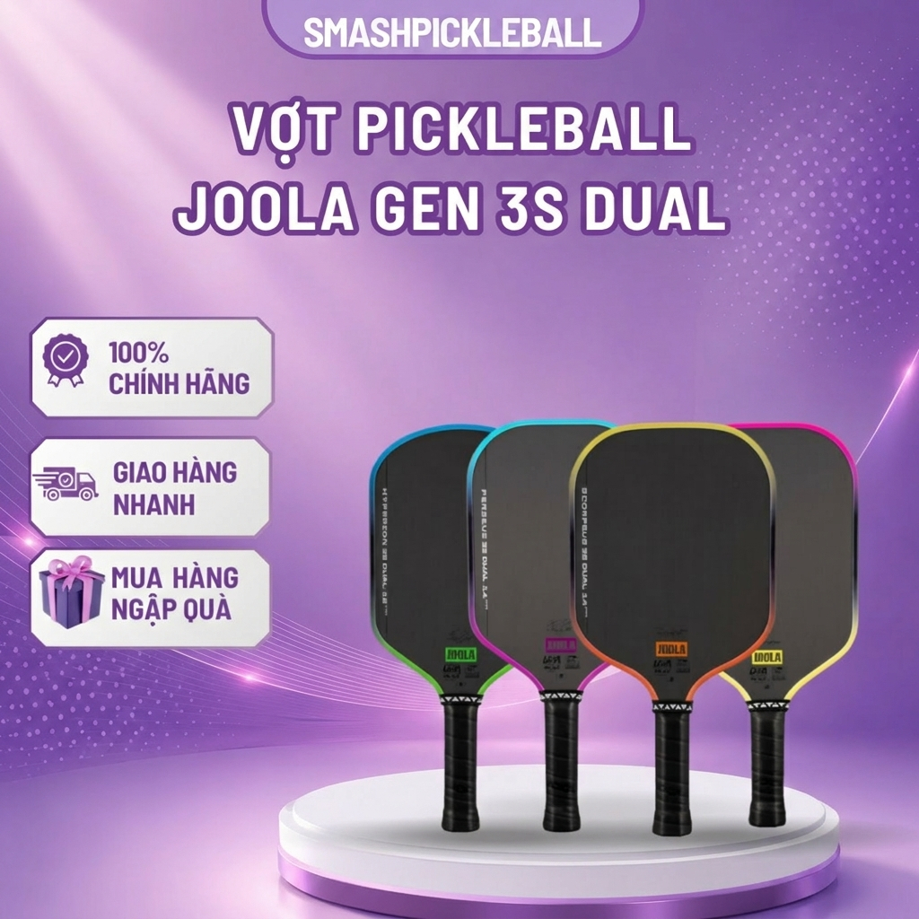 Vợt Pickleball JOOLA Gen 3S Dual Chính Hãng – Công Nghệ Mới, Độ Điều Khiển Cao, Đánh Êm & Mạnh