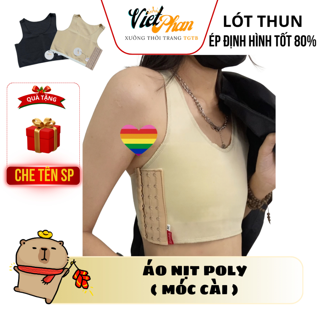 Áo Nịt Ngực TomBoy loại ngắn không viền LÓT GEN THUN chắc chắn giúp ôm ngực, thoải mái -  Việt Phan