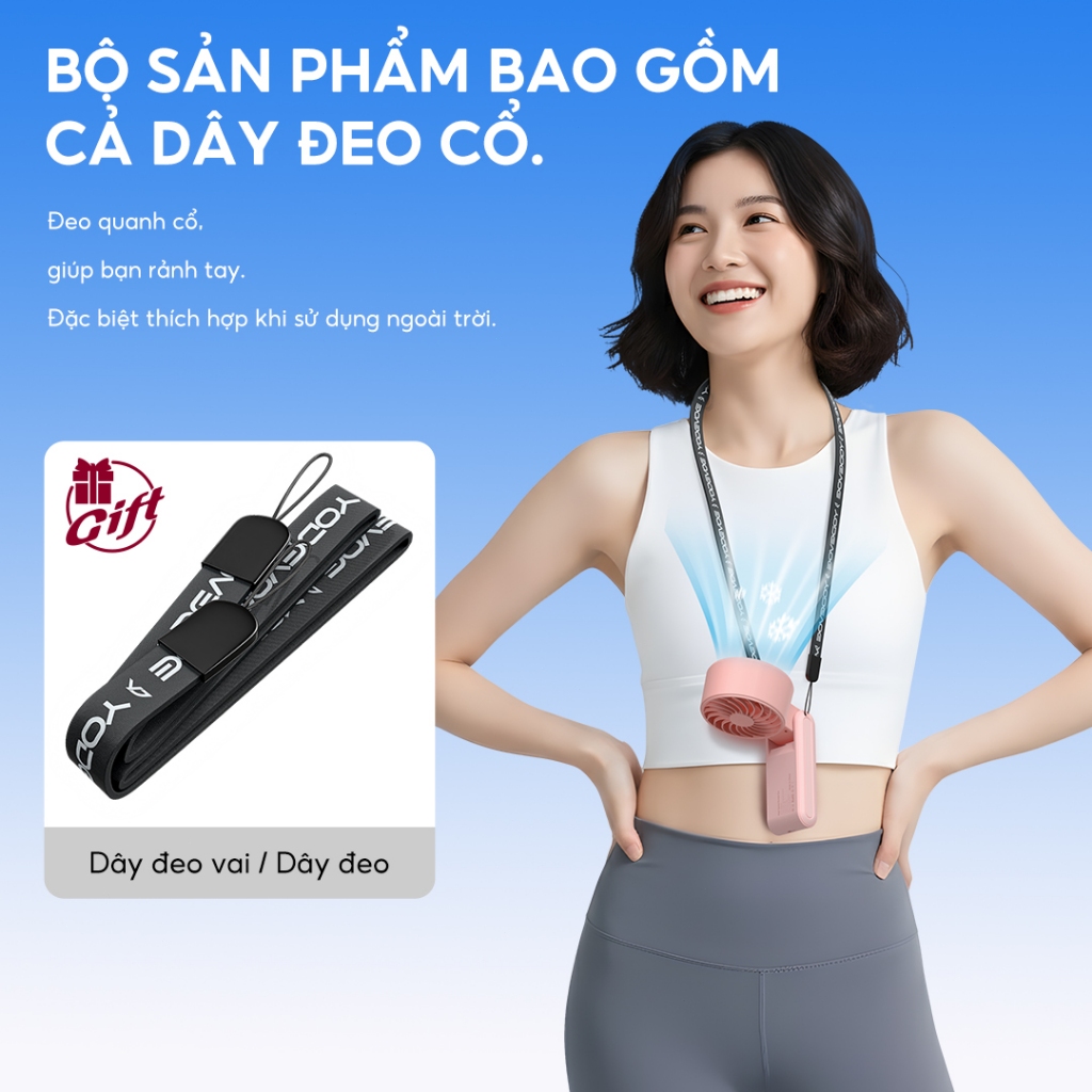 YODEVOE M01 quạt mini gọn nhẹ gấp được 3 tốc độ gió cơ bản pin 4000mAh điều chỉnh mượt mà 100 mức gió nhiều màu sắc tùy | BigBuy360 - bigbuy360.vn