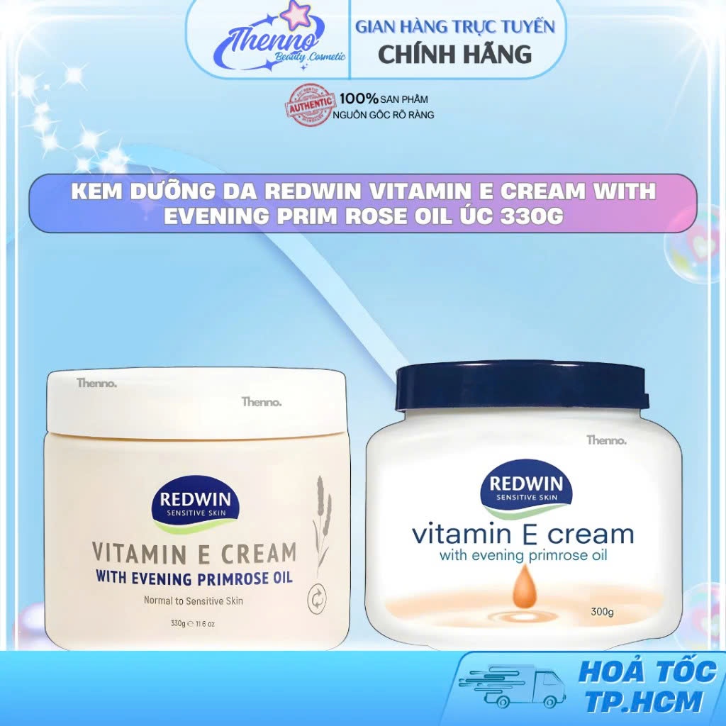 Kem Dưỡng Da Redwin Vitamin E Cream With Evening Prim Rose Oil Úc 330g