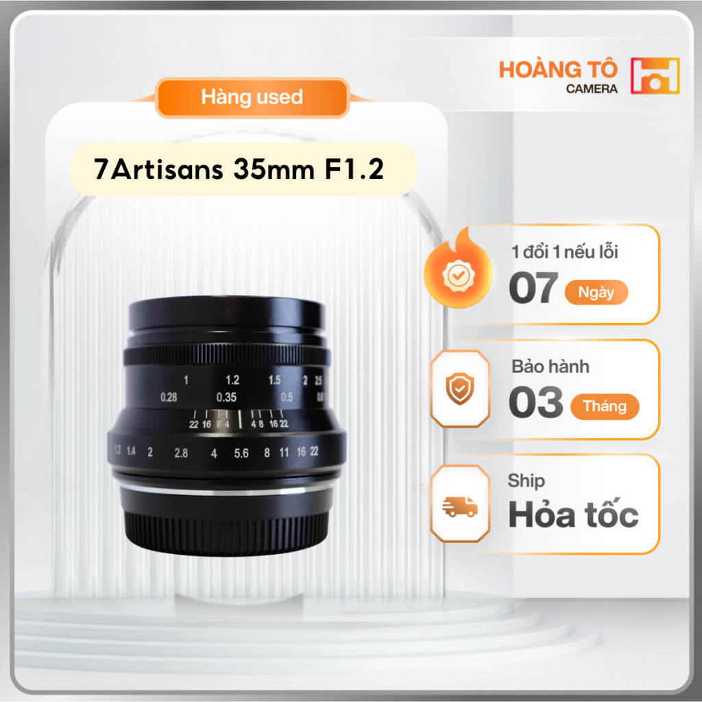 Ống kính MF 7artisans 35mm F1.2 for Fujifilm | Cũ
