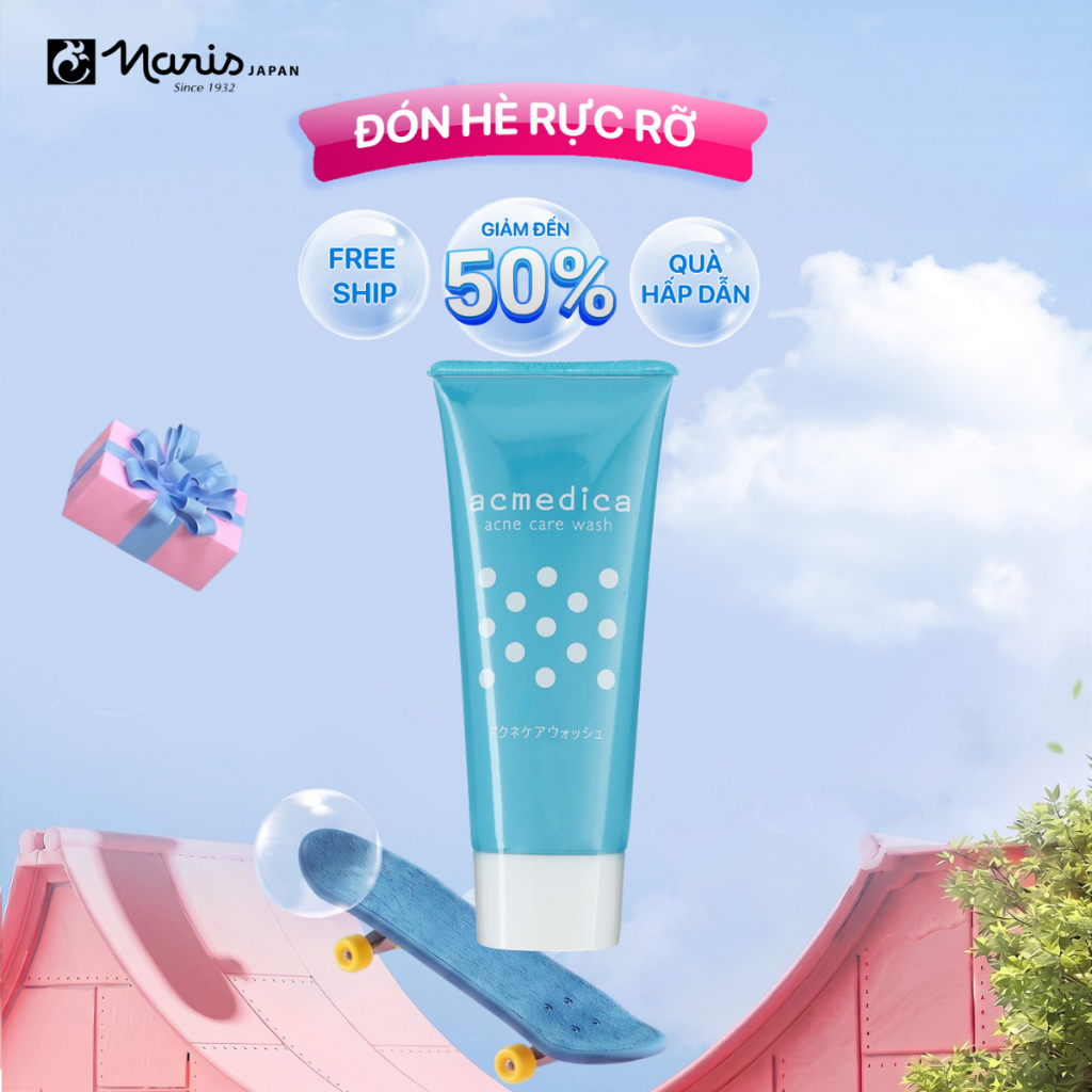 Sữa rửa mặt cho da dầu & mụn Naris Acmedica Acne Care Wash 100gr