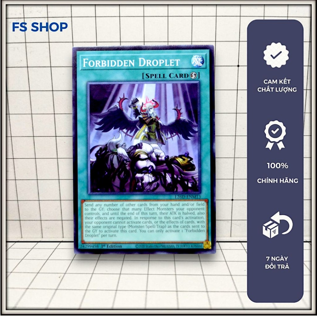 [FS Shop] Thẻ bài yugioh chính hãng Forbidden Droplet   – Common