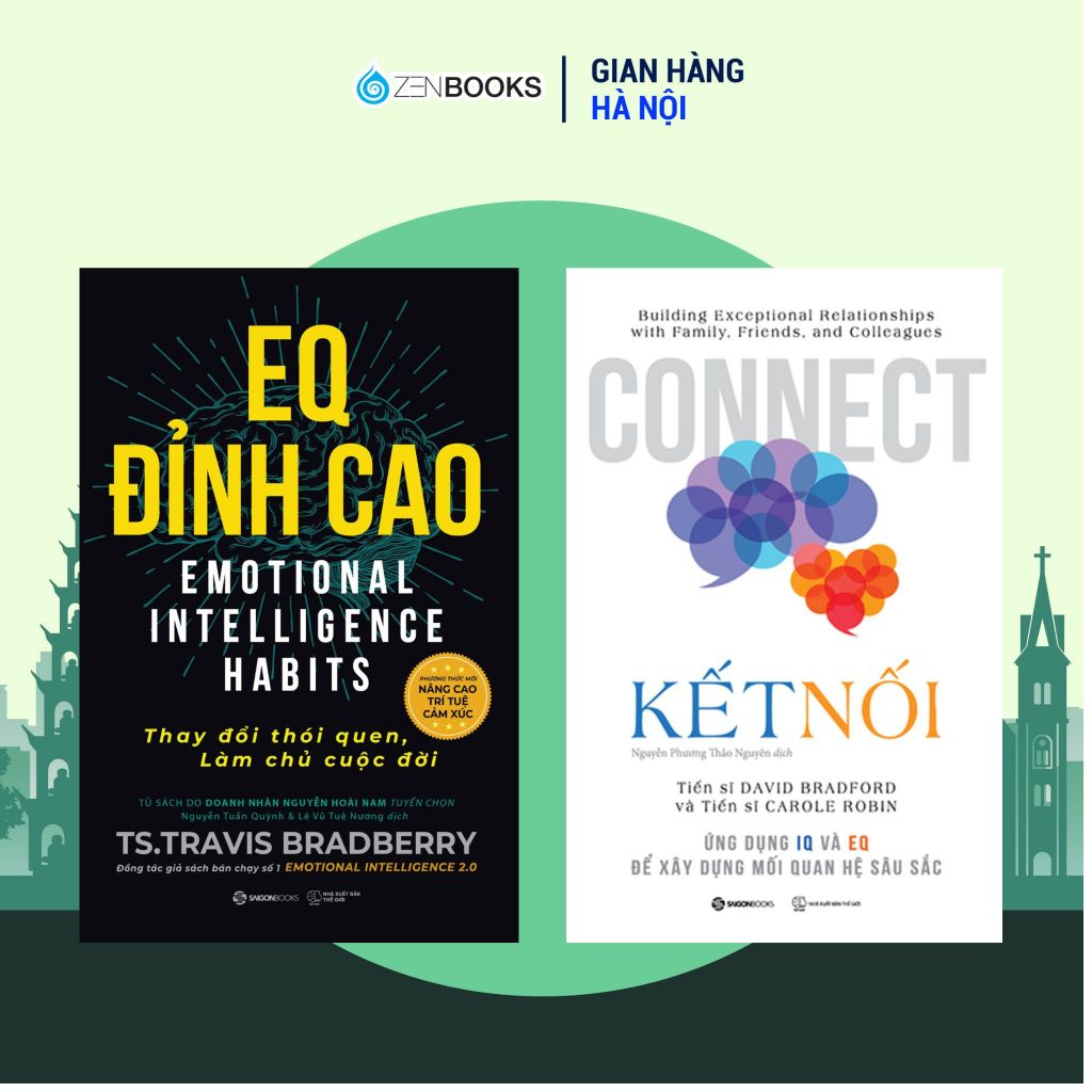 Sách - Combo Sức Mạnh EQ & Kỹ Năng Kết Nối – Kết nối - Ứng dụng IQ và EQ Và EQ Đỉnh Cao Saigonbooks