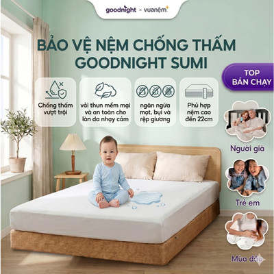 [QUÀ TẶNG] Ga chống thấm Sumi - Bảo vệ đệm <25cm