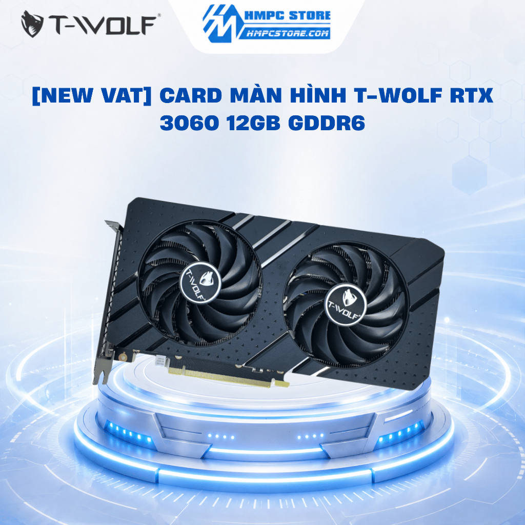 [NEW VAT] Card màn hình T-WOLF RTX 3060 12GB GDDR6 | Bảo hành 36 tháng