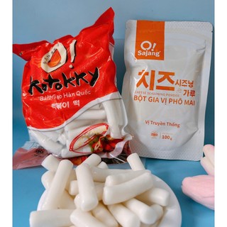 Combo Tobokki lắc phô mai siu ngon(500g bánh truyền thống +bột phô mai Osajang 100g)