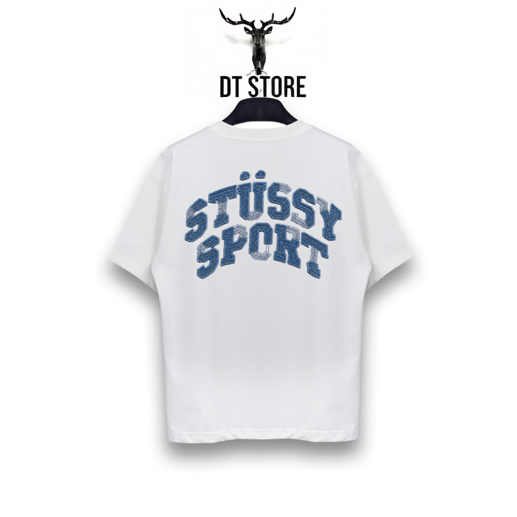 ÁO THUN STU.SSY SPORT COLLEGE LOGO VẢI COTTON CAO CẤP FORM RỘNG UNISEX - DT STORE - STU086