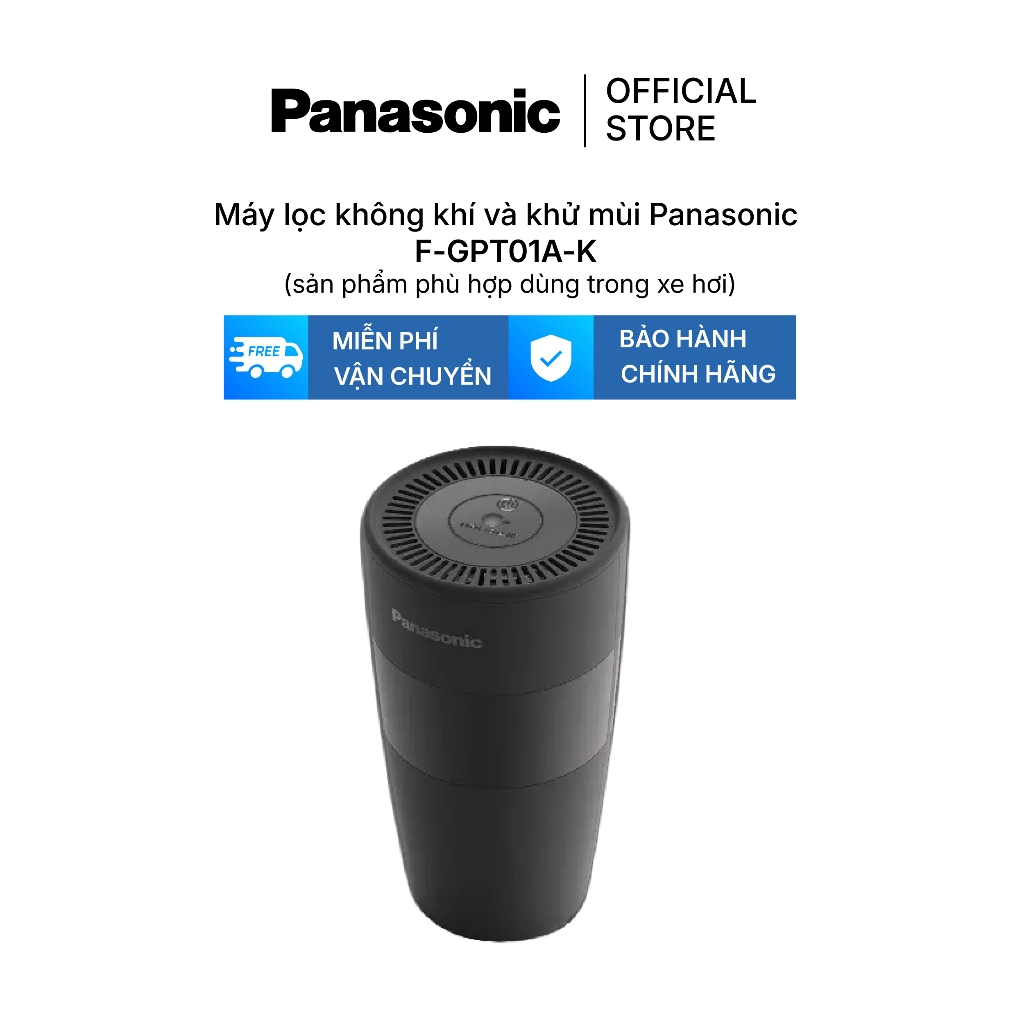 Máy lọc không khí và khử mùi Panasonic model F-GPT01A (sản phẩm phù hợp dùng trong xe hơi)