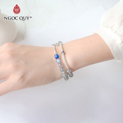 Vòng tay đá Xà cừ tự nhiên phối charm - Mẫu VC0218 - Ngọc Quý