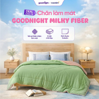 [SVIP] Chăn Điều Hòa Goodnight Milky, Chăn Hè Thu Thoáng Mát m6x2m