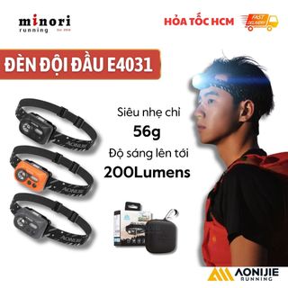 Đèn pin đội đầu chạy bộ chạy trail siêu sáng aonijie e4031 kháng nước tối đa 70m tặng kèm pin