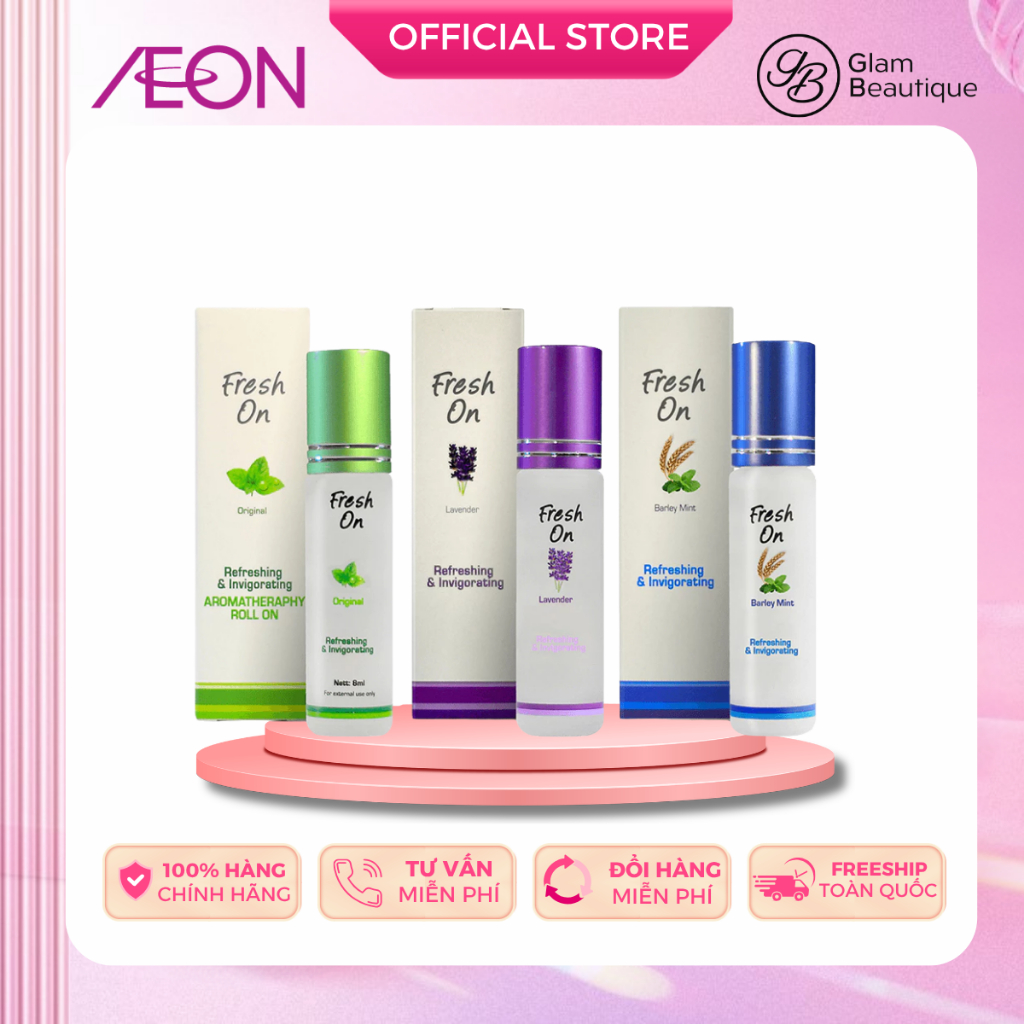 EAGLE BRAND DẦU LĂN FRESH ON (BARLEY MINT/LAVENDER/ORIGINAL) - 8ML