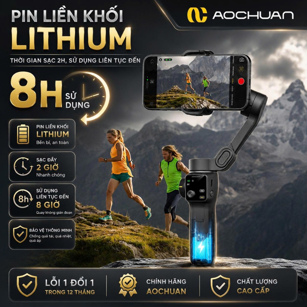 Gimbal chống rung điện thoại Smart V8 Pro, Gậy quay video chống rung - Pin 2600mAh - Tracking Ai 8.0 | BigBuy360 - bigbuy360.vn