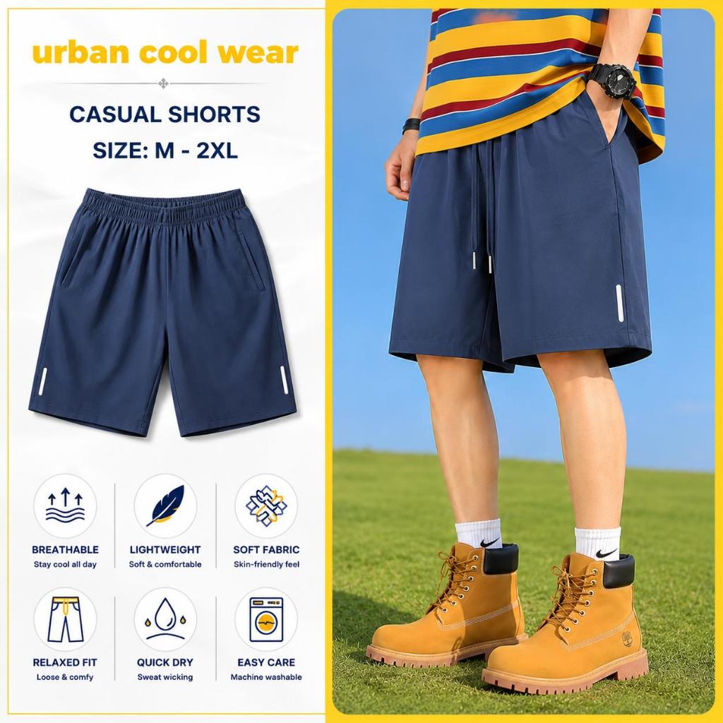Quần Short Kaki Nam Co Giãn Form Trên Gối Basic TAHO Full Size Dưới 85kg. Menswear Có Túi