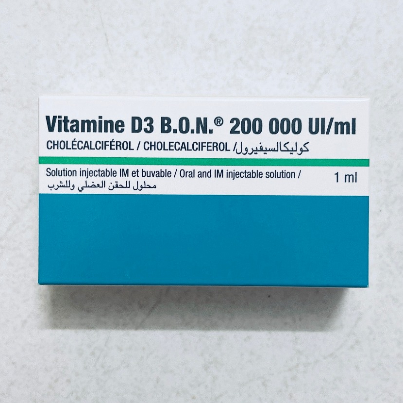 Vitamin D3 BON 200.000UI Loại 6 Tháng Dùng 1 Lần, Hỗ Trợ Giúp Hấp Thụ Canxi Vào Xương