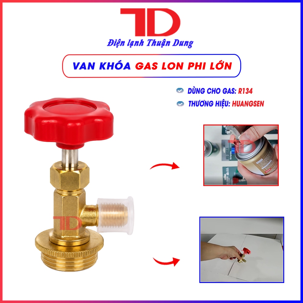 Van Khóa Gas Lon R134A Kín Khít Chống Rò Rỉ Dễ Sử Dụng Chắc Chắn Cho Thợ Điện Lạnh