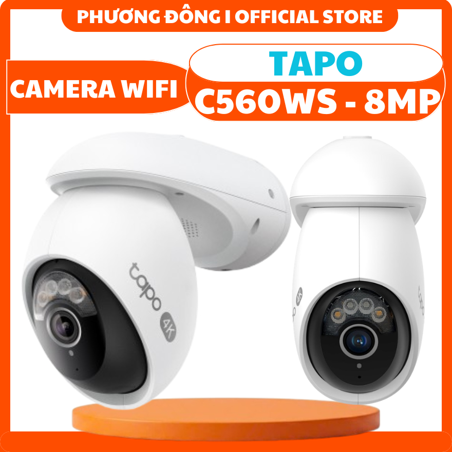 CAMERA WIFI NGOÀI TRỜI TAPO C560WS 8MP - MÀU ĐÊM, ĐÀM THOẠI, CẢNH BÁO ÂM VÀ ĐÈN,PHÁT HIỆN NGƯỜI, PHƯ