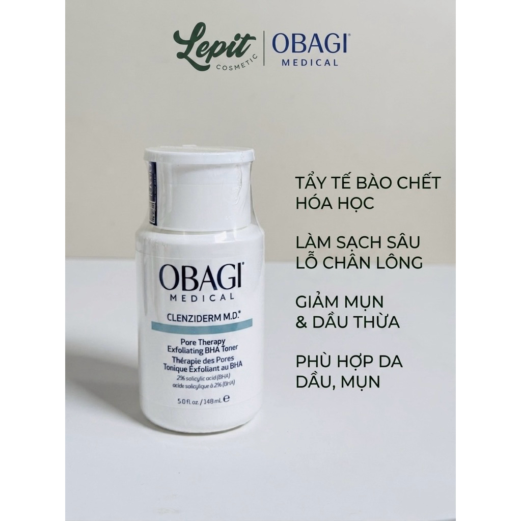 Toner tẩy tế bào chết và ngừa mụn Obagi Medical Clenziderm M.D. Pore Therapy (BHA 2%)