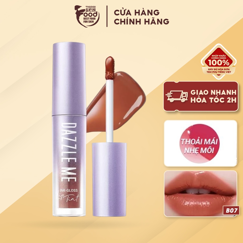 Son Tint Bóng DAZZLE ME Căng Bóng, Bền Màu Ink-Gloss Lip Tint 2.5ml ThegioiSkinfood
