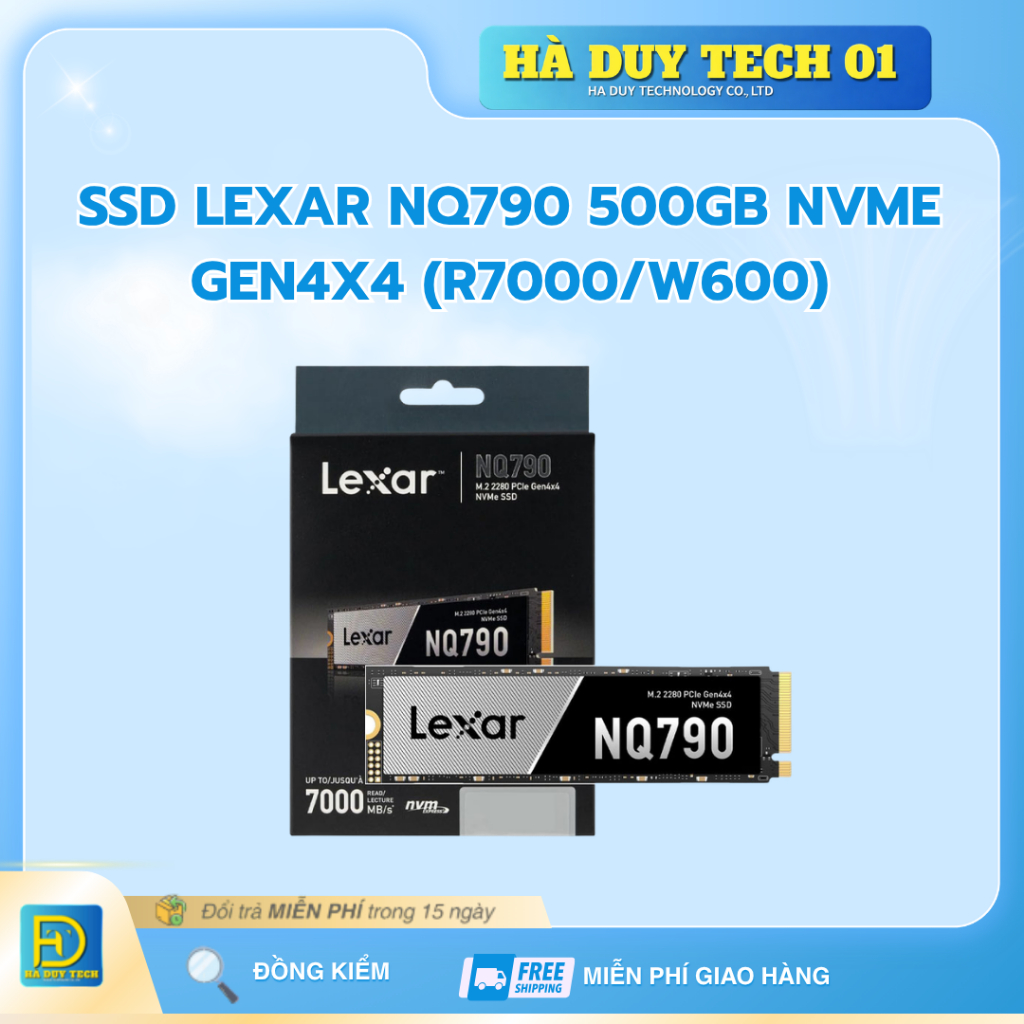 SSD LEXAR NQ790 500GB NVME GEN4x4 (R7000/W600) - Cam Kết Chính Hãng - BH 36T - Ha Duy Tech