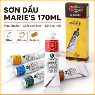 Màu Sơn Dầu Marie’s 170ml – Màu Vẽ Sơn Dầu Cao Cấp, Cho Họa Sĩ, Sinh Viên Mỹ Thuật, Người mới học vẽ, Vẽ trẻ em