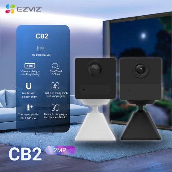Camera dùng pin sạc EZVIZ BC2 / CB2 2MP hỗ trợ pin 2000mAh